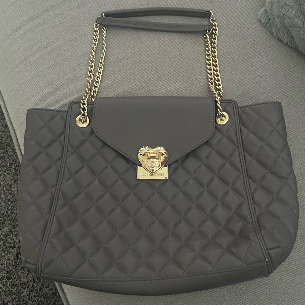 Love Moschino Quilted Handbag with gold hardware